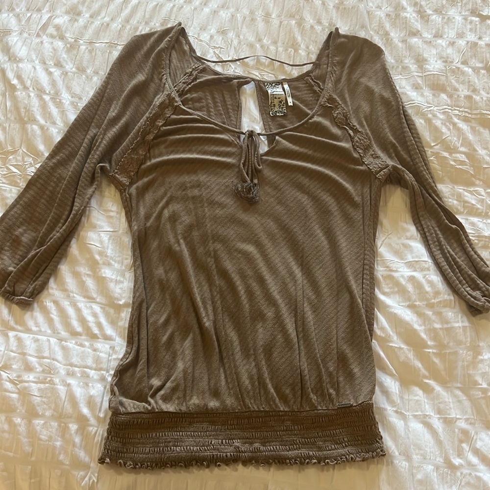 Guess open back long back top